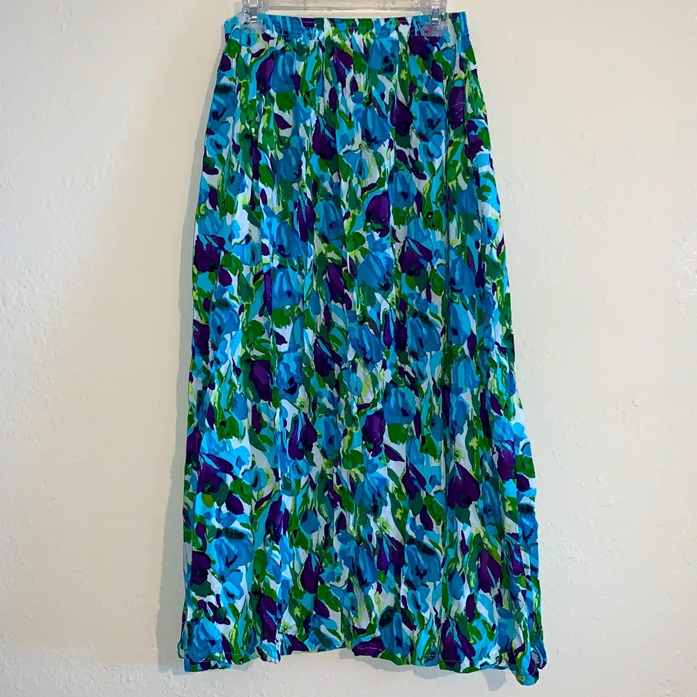 Vintage Floral Maxi Skirt